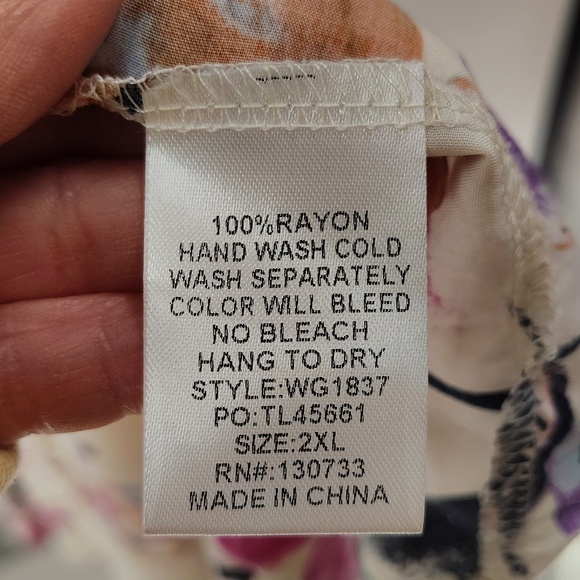 Umgee Open Duster Kimono Size 2X Multicolor Bell Sleeve NWT - Picture 5 of 6